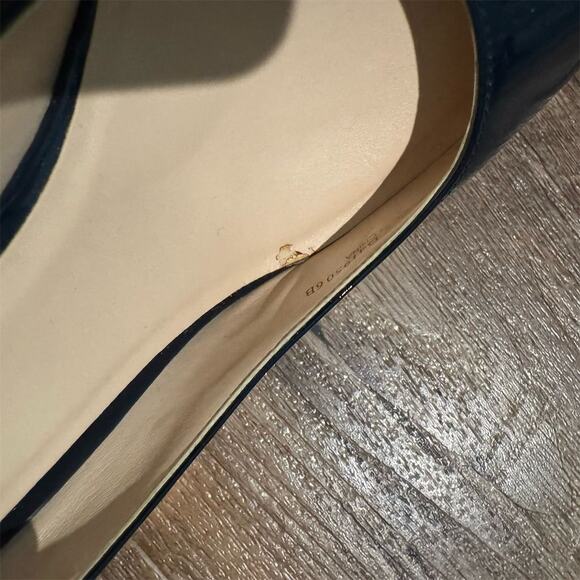 Cole Haan Prieta Pump II Heels 6B Blue Pointed Toe Patent Leather Wedding READ - Picture 4 of 11